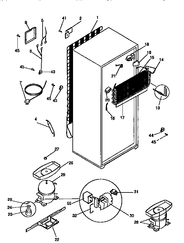 Kenmore 2539366443 unit parts diagram
