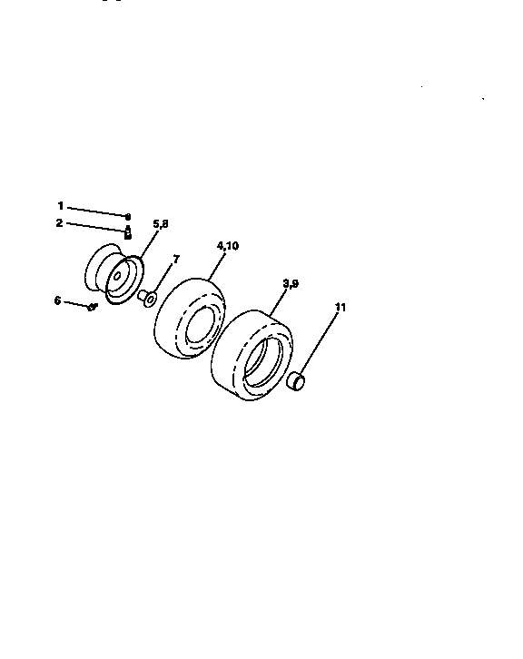 Craftsman 917258550 wheels and tires diagram