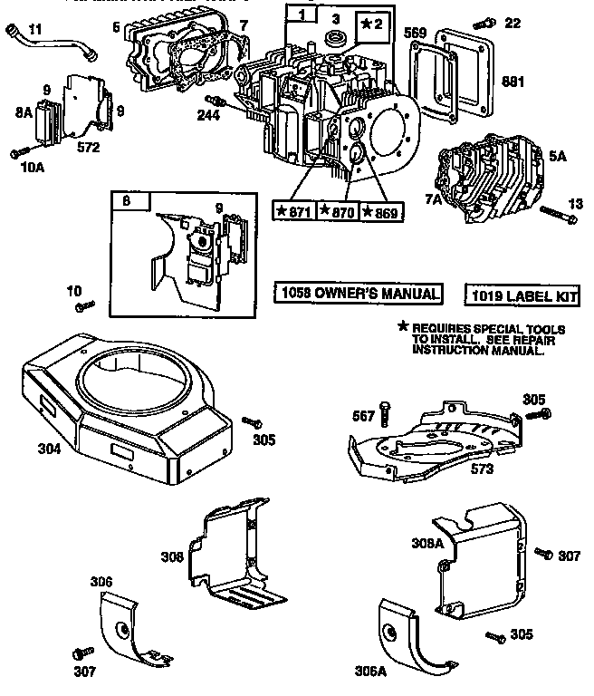 Craftsman 917258271 engine (71,500 42e707-1831-a1 diagram