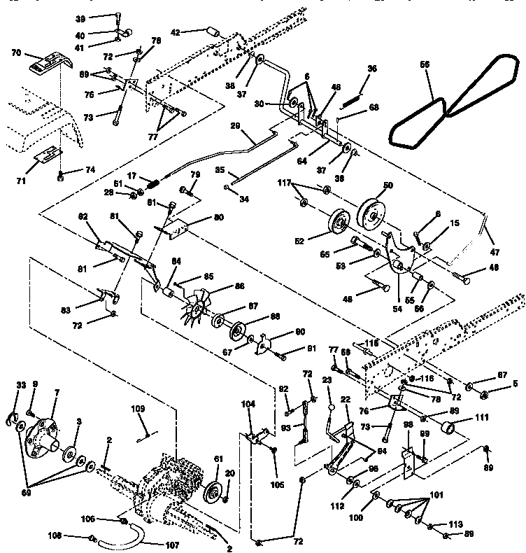 Craftsman 917258910 ground drive diagram