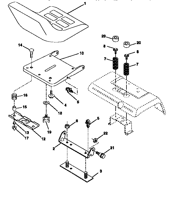 Craftsman 917258910 seat assembly diagram