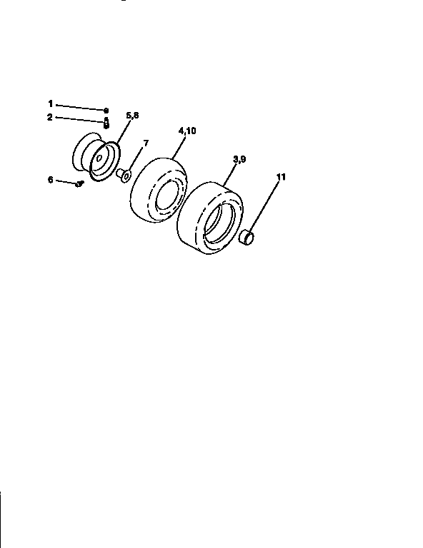 Craftsman 917258910 wheels and tires diagram