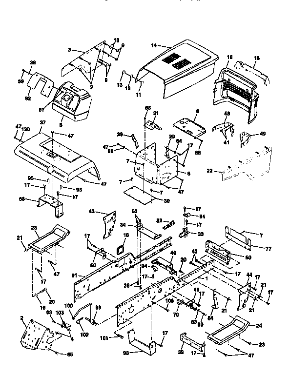 Craftsman 917258890 chassis and enclosures diagram