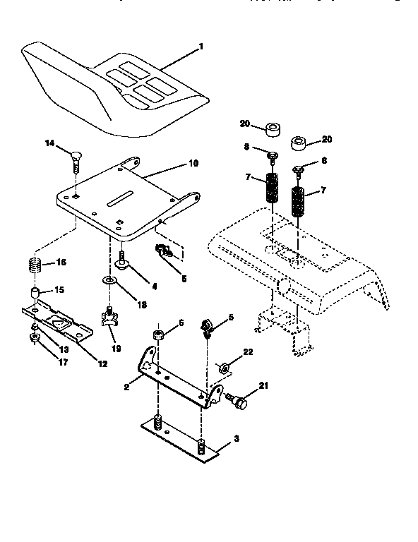 Craftsman 917258890 seat assembly diagram