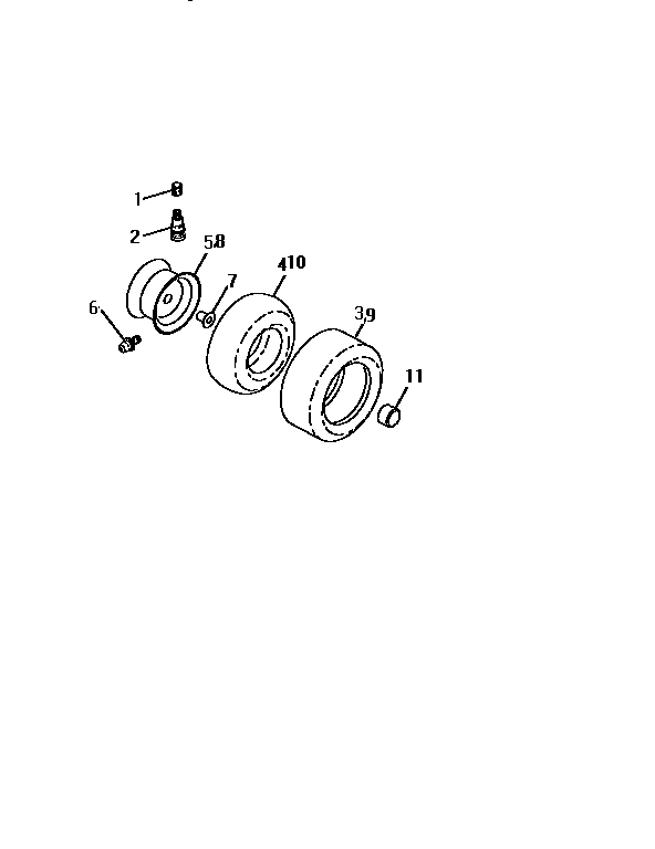 Craftsman 917258890 wheels and tires diagram