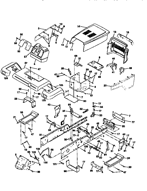 Craftsman 917258920 chassis and enclosures diagram