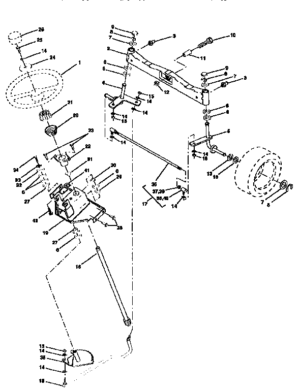 Craftsman 917258920 steering assembly diagram