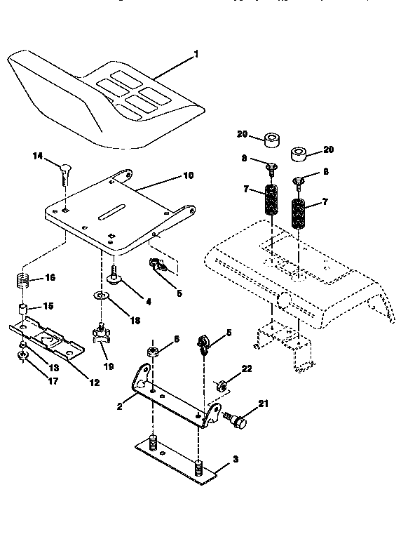 Craftsman 917258920 seat assembly diagram