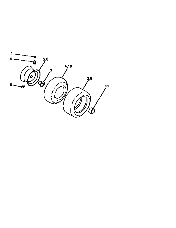 Craftsman 917258920 wheels and tires diagram