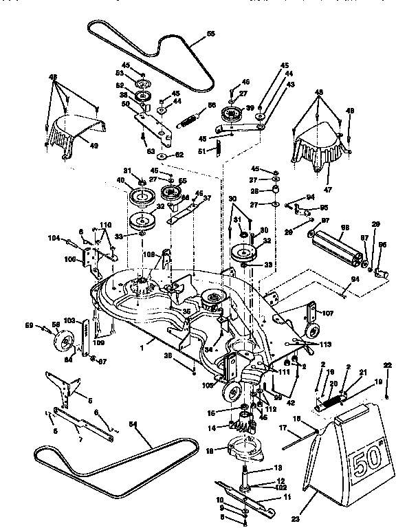 Craftsman 917258920 mower deck diagram