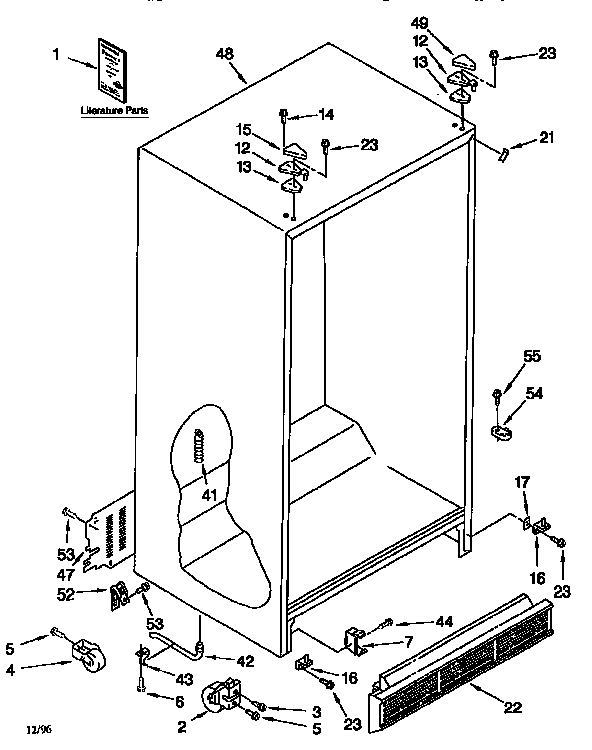 Kenmore 1069552611 cabinet diagram