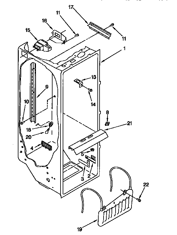 Kenmore 1069552611 refrigerator liner diagram