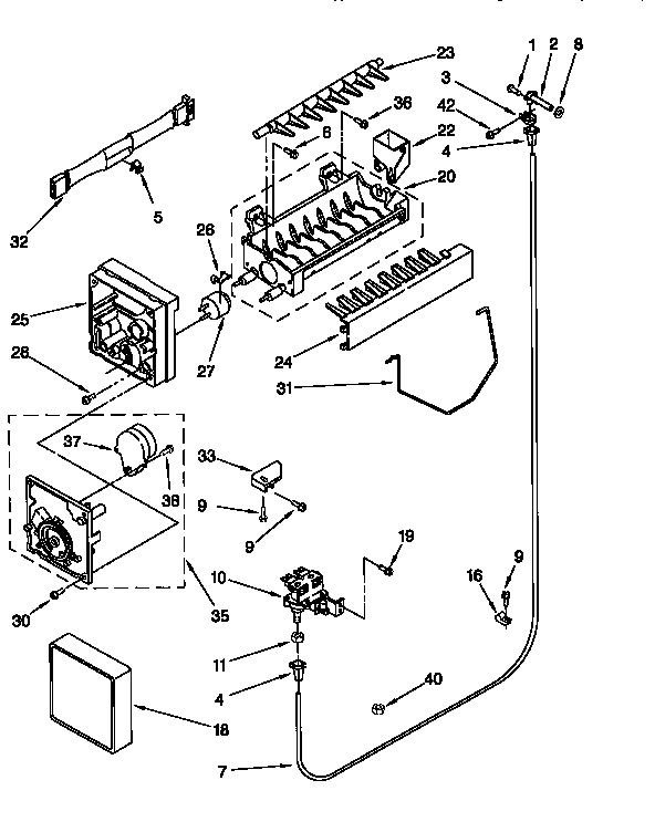 Kenmore 1069552611 icemaker diagram