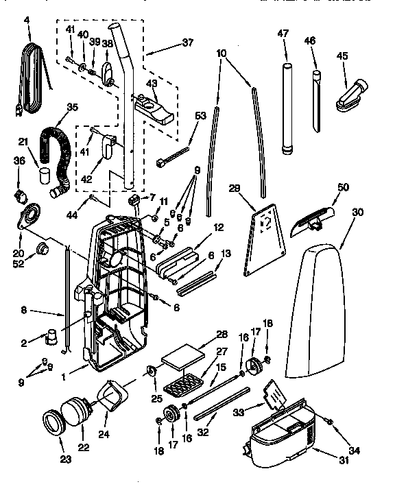 Kenmore 11637212690C dust compartment diagram