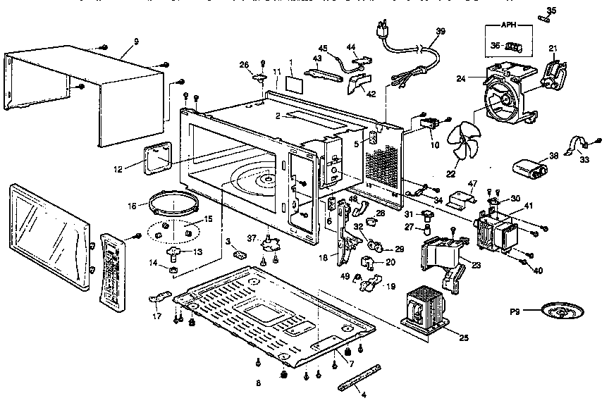 Panasonic NN-S766BA microwave parts diagram