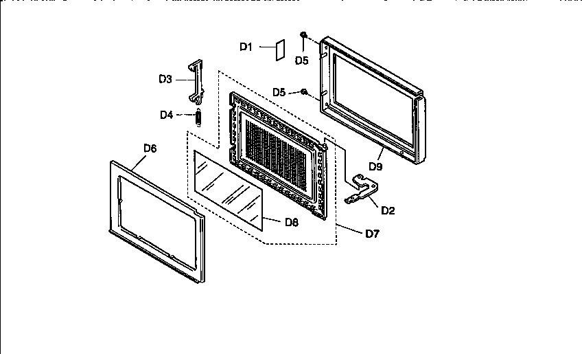 Panasonic NN-S766BA door assembly diagram