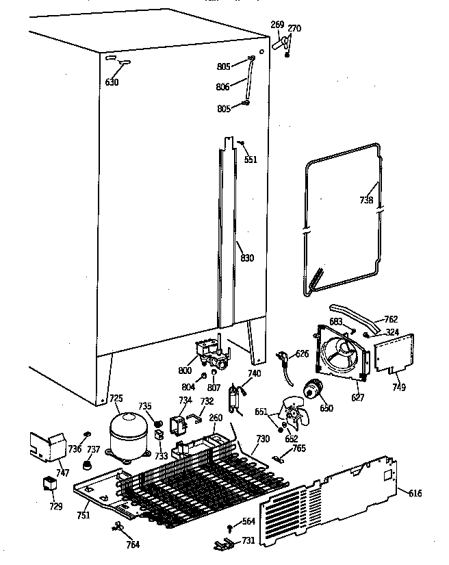GE TFX25JRYAWW unit parts diagram