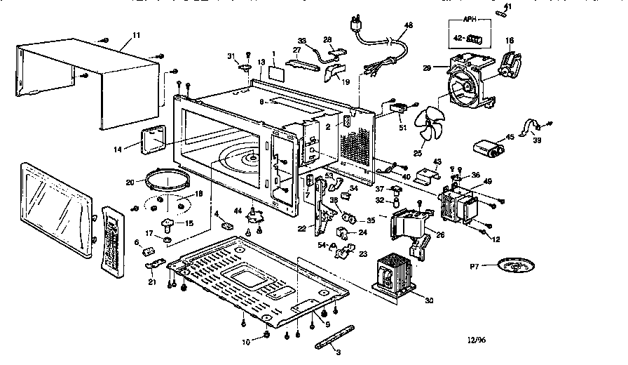 Panasonic NN-S666LA microwave parts diagram