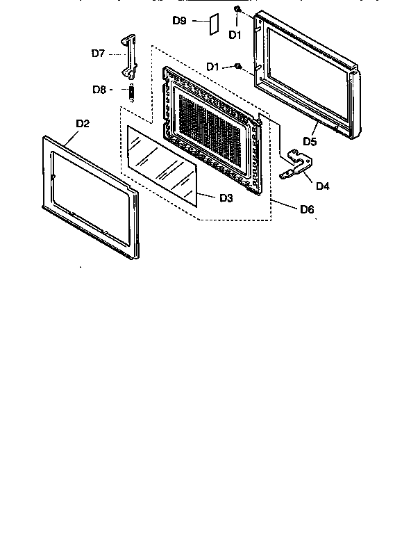Panasonic NN-S666LA door assembly diagram