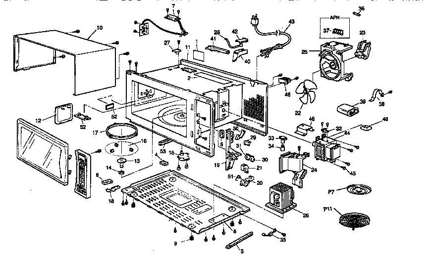Panasonic NN-S586WA microwave parts diagram