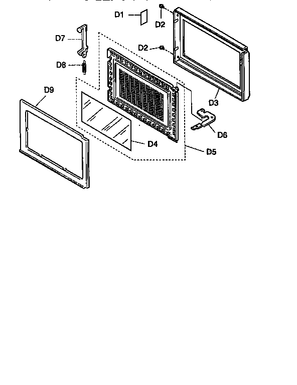 Panasonic NN-S586WA door assembly diagram