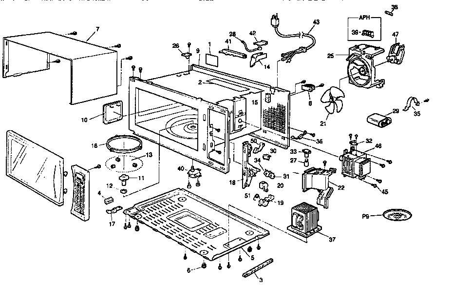Panasonic NN-S566LA microwave parts diagram