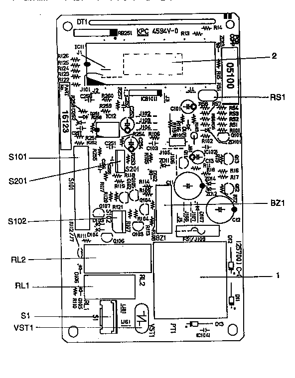 Kenmore 56566480690 power and control circuit board diagram