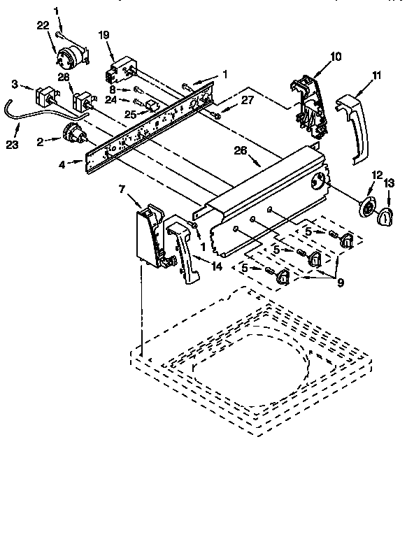 Kenmore 11026791690 control panel diagram