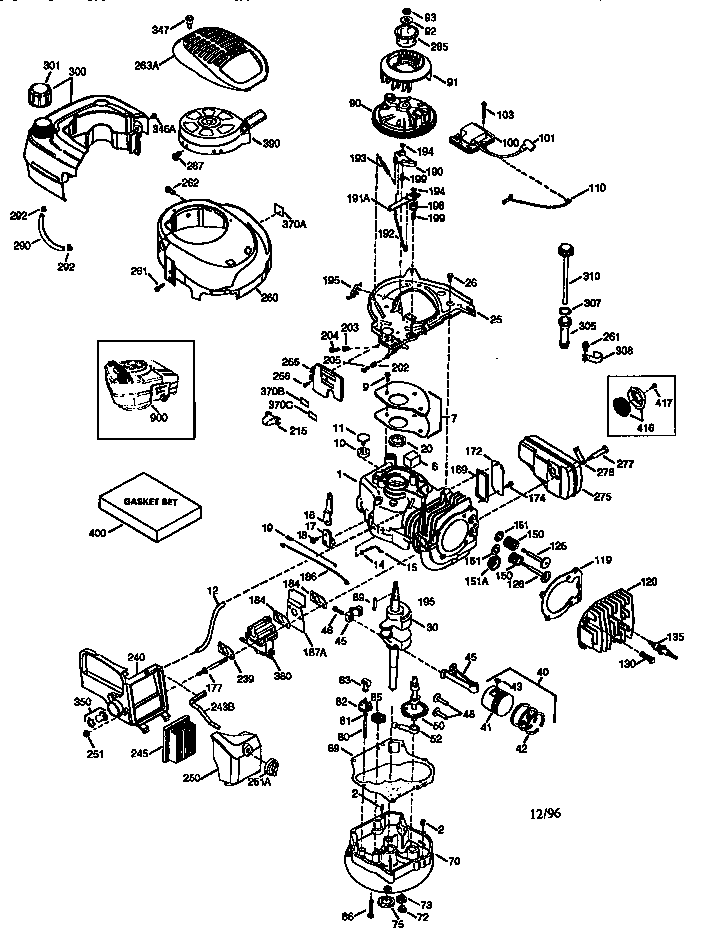 Craftsman 917377292 engine 143.976500 (71/143) diagram