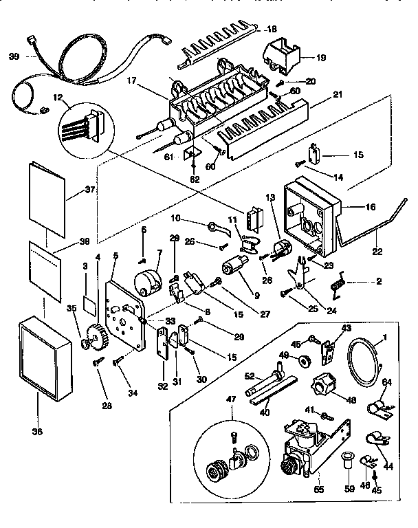 Kenmore 2539768002 icemaker diagram