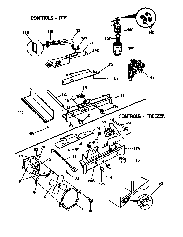 Frigidaire FRS26ZGED2 controls diagram