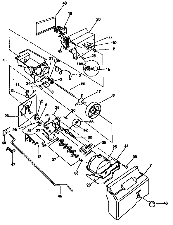 Frigidaire FRS26ZGEW2 contain/drive diagram
