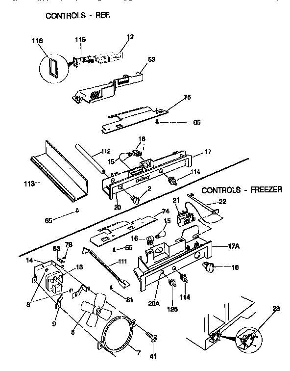 Frigidaire FRS26XGCB4 controls diagram