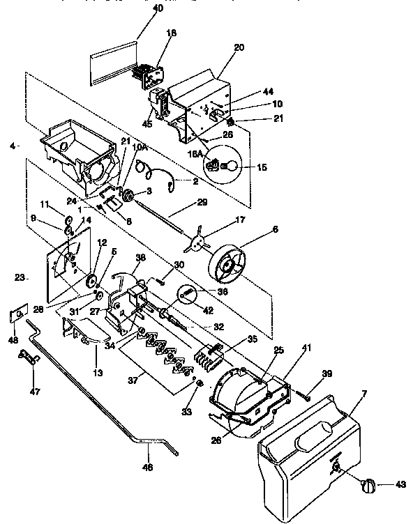 Frigidaire FRS26XGCB4 container/drive diagram