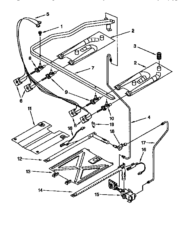Whirlpool SF360PEENO manifold diagram