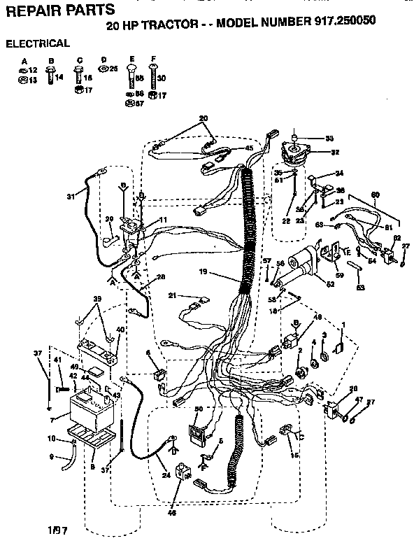 Craftsman 917250050 electrical diagram