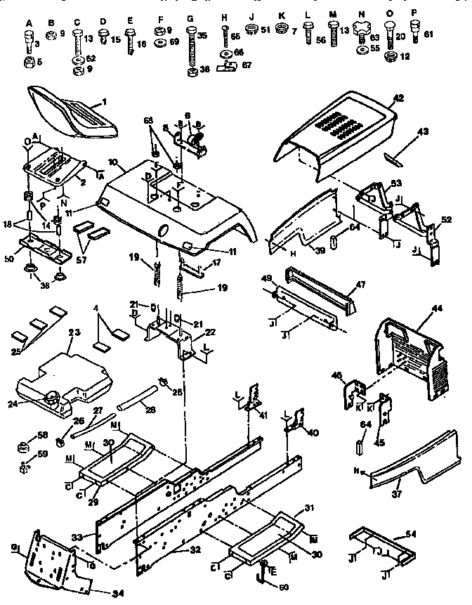 Craftsman 917250050 chassis and enclosure diagram