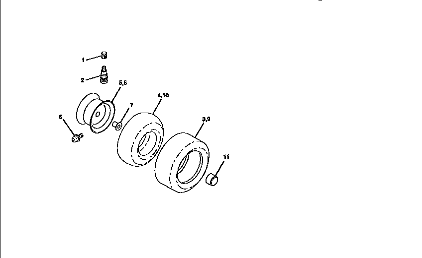 Craftsman 917250050 wheels and tires diagram