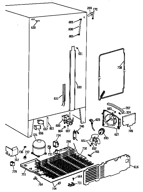 GE TFK24PRXCAA unit parts diagram