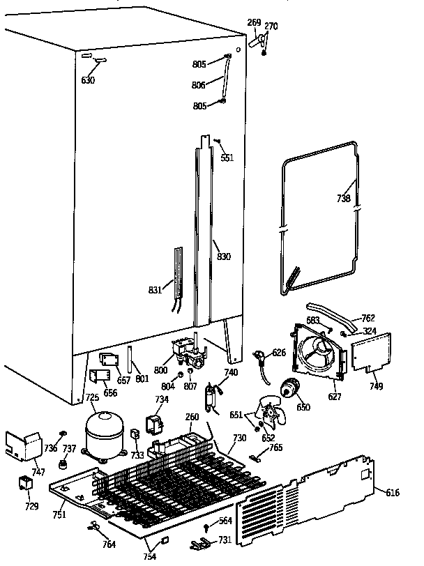 GE TFK24PRXCWW unit parts diagram