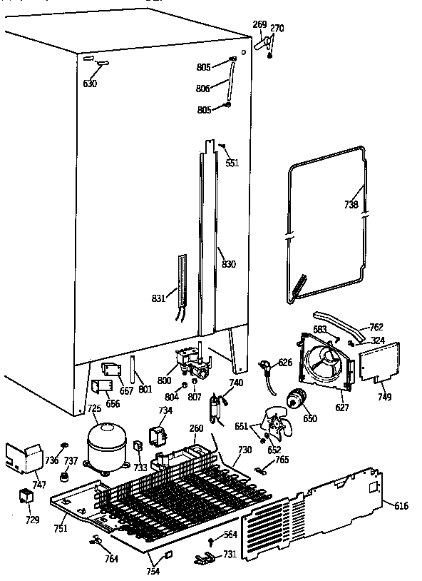 GE TFK27PFXCAA unit parts diagram