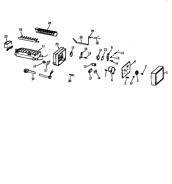 GE TFT22PRXCAA icemaker wr30x0318 diagram