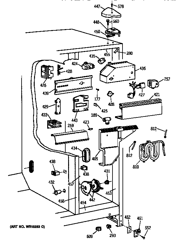 GE TFT24PRXCAA fresh food section diagram