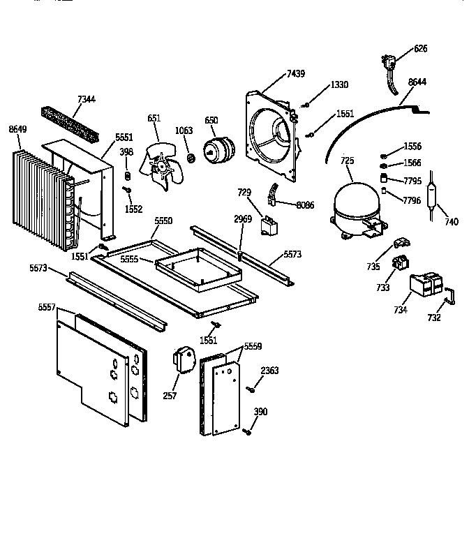 GE ZISW36DYA unit parts diagram