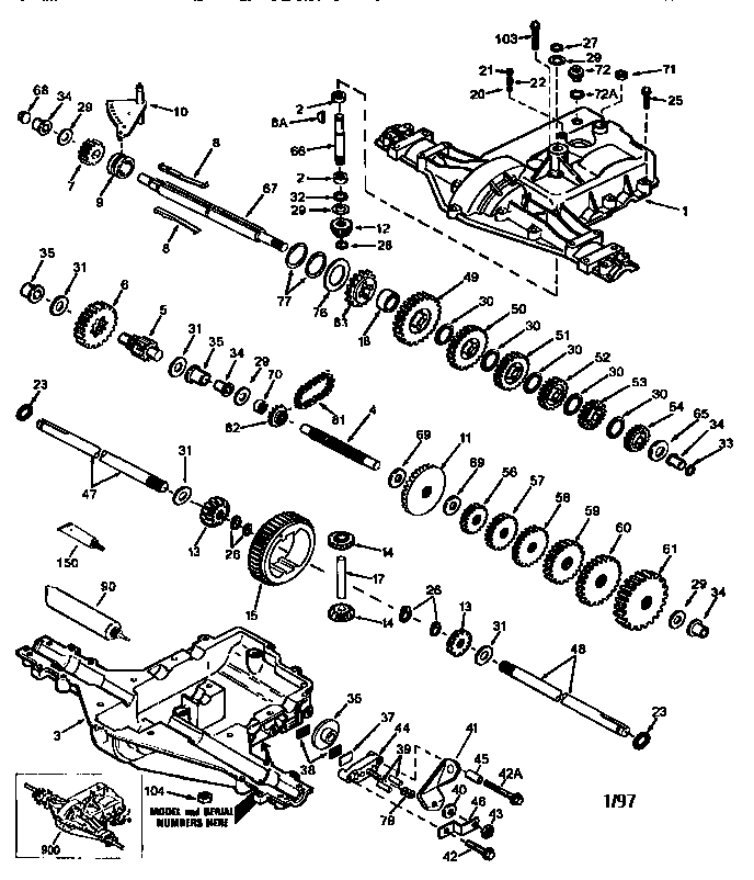 Craftsman 917258101 transaxle p930-055a (71/143) diagram