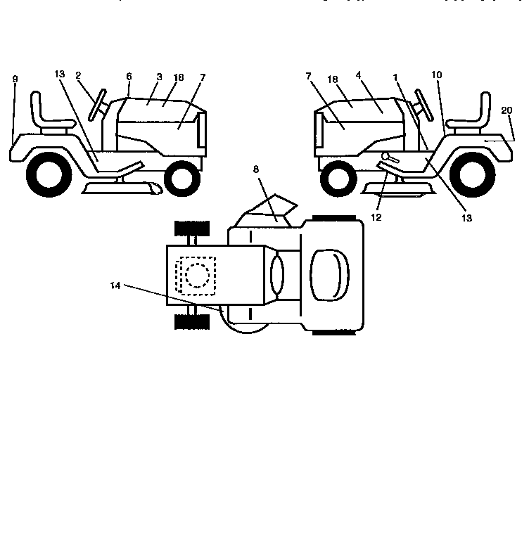 Craftsman 917258020 decal diagram
