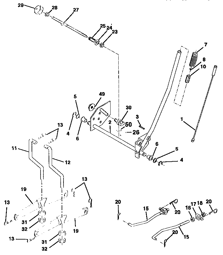 Craftsman 917258020 mower lift diagram