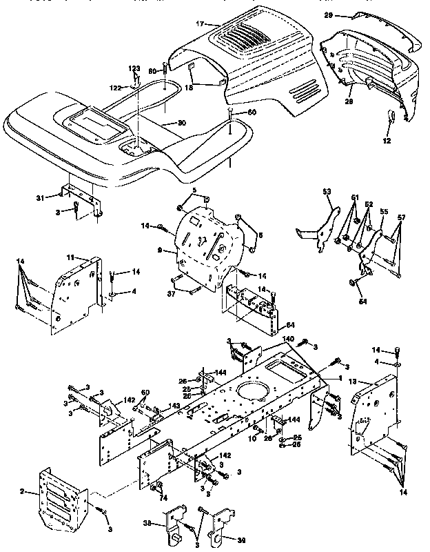 Craftsman 917258030 chassis and enclosures diagram