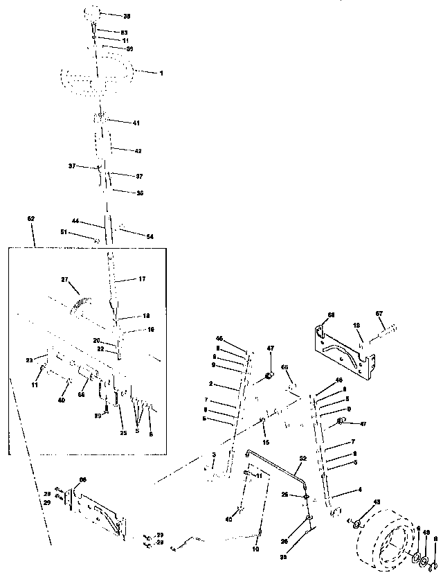 Craftsman 917258030 steering assembly diagram