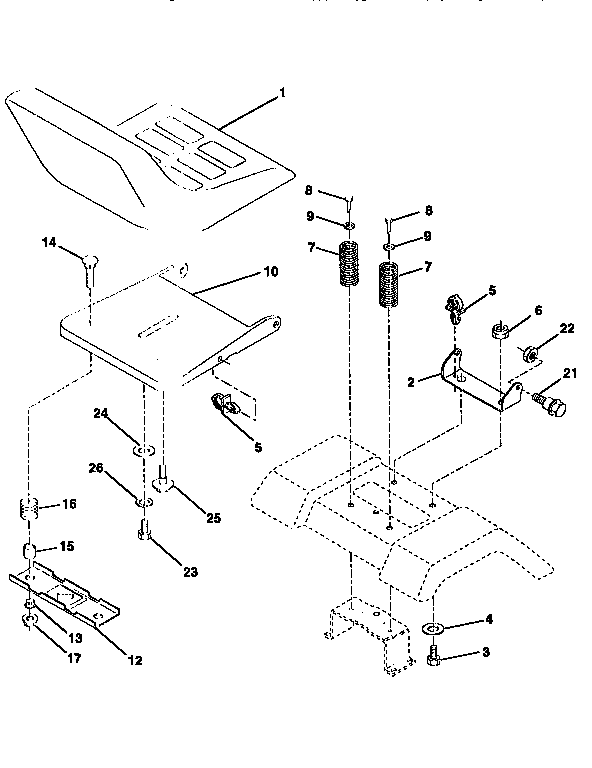 Craftsman 917258030 seat assembly diagram